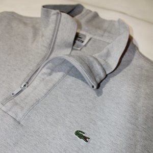 Lacoste Women's Light Grey Half-Zip Sweatshirt